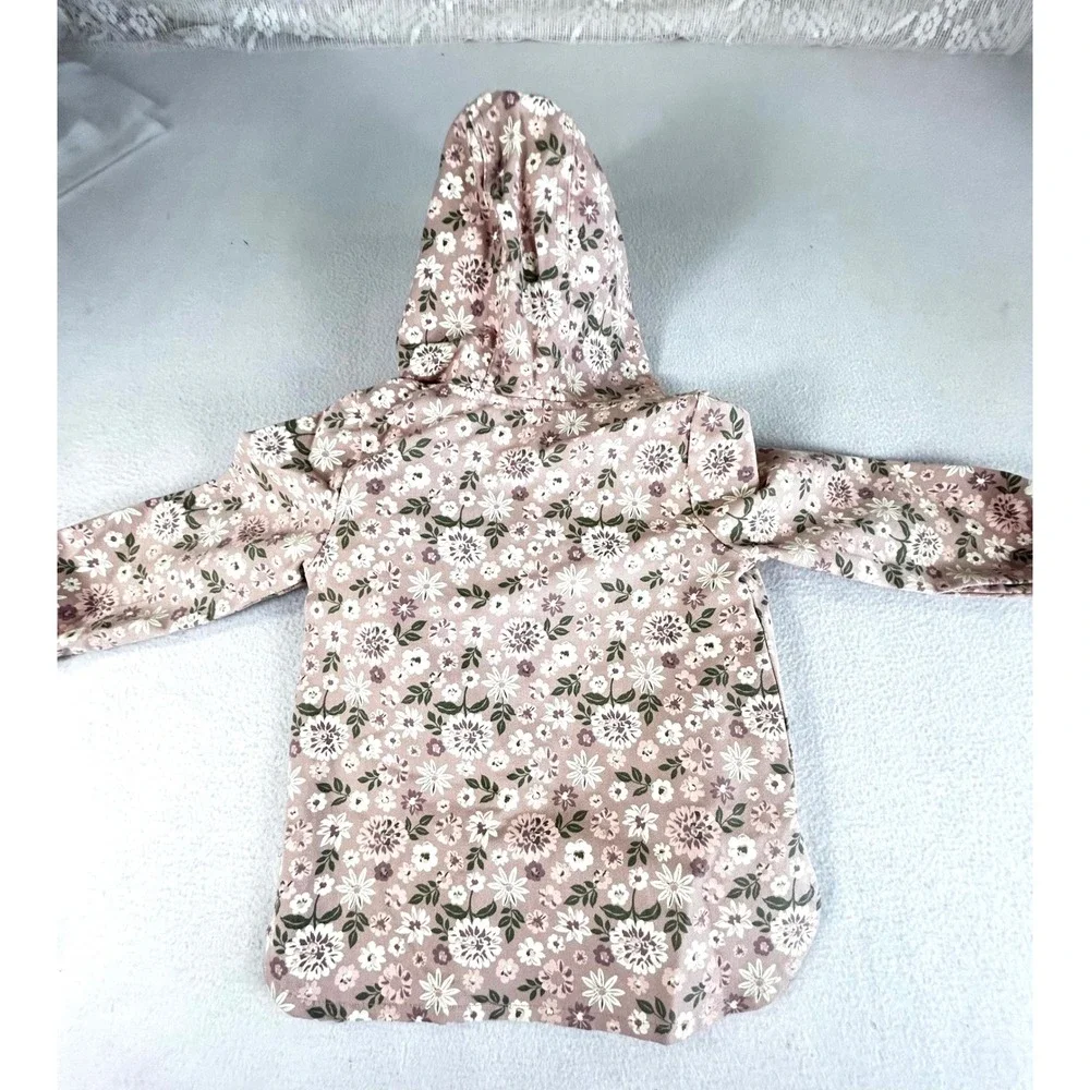 Daisy Fuentes Toddler Girls Floral Hooded Shacket Pink 2T WJTJ315F